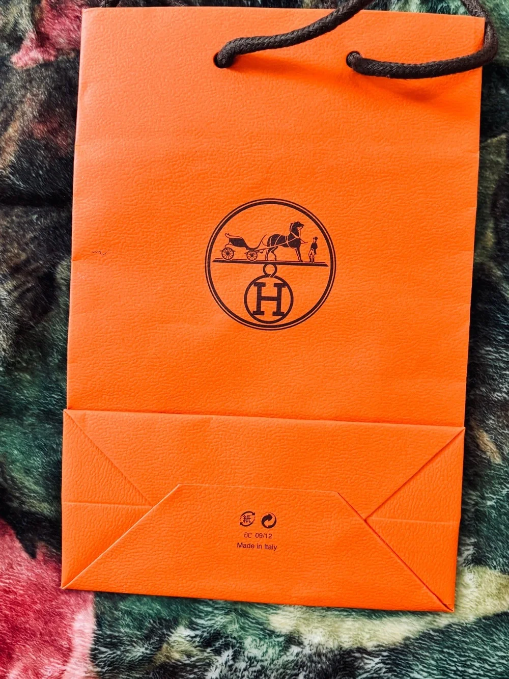 3 Hermes Orange Shopping bags size 8x3x6